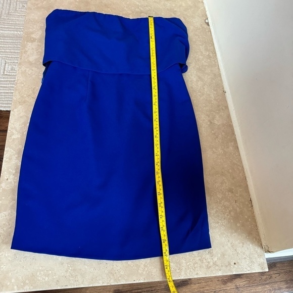 Jay Godrey Viola Strapless Cocktail Party Mini Dress Cobalt Blue Womens Size 4 - Picture 12 of 15